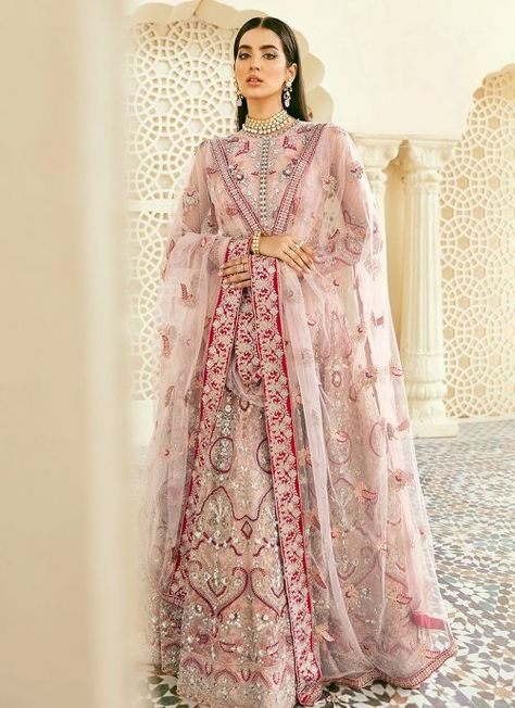 Albatross Embroidered Pakistani Anarkali Panel Anarkali Dress, Panel Anarkali, Akbar Aslam, Dupatta Border, Pakistani Boutique, Asian Designers, Readymade Saree, Embroidered Dupatta, Embroidered Wedding