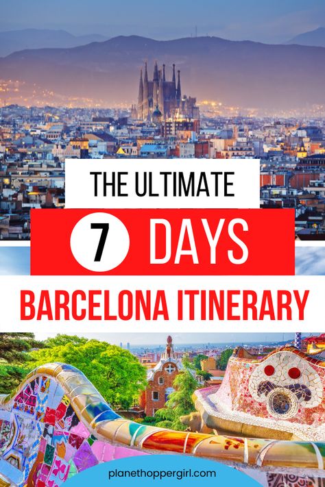 Barcelona 7 Days, One Week In Barcelona, Barcelona Itinerary One Week, Barcelona Itenary, Barcelona In Winter, Places To Visit In Barcelona, What To Do In Barcelona, Spain Places To Visit, Places In Barcelona