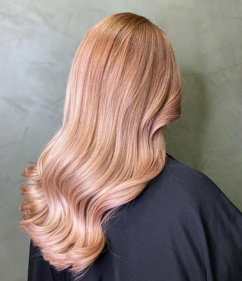 Wella Professionals on Instagram: “We're s-peach-less! 🤣 We LOVE @hairbymalene_'s gorgeous peachy pink #PastelHair 💕🍑 Get the full formula below! 🙌 #AskForWella #MakeChange .…” Peach Blonde Hair, Pink Peach Hair, Peach Blonde, Peach Hair, Pastel Hair, Pink Peach, Peachy Pink, Hair Colour, Color Ideas