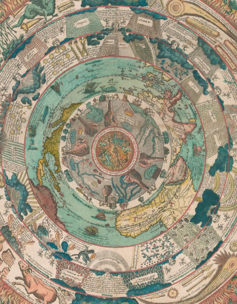 The Most Wonderful Map In The World: Urbano Monte's Planisphere Of 1587 CE9 Flat Map Of The World Earth, Flat Earthers Map, Fairy Map, Early World Maps, Map Of World, Ancient World Maps, Space Map, Mount Meru, Detailed World Map