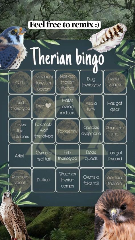 Therian Bingo! #therian #therianthropy #theriancommunity Therian Sleepover Ideas, Therian Bingo, Therian Wolf, Therian Stuff, School Work, Bingo, Feelings, Pins