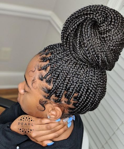 @armaniasia❤️ 2 Braids Hairstyles, Protective Style Braids, Beyonce Hair, African Hair Braiding Styles, Braided Bun Hairstyles, Box Braids Hairstyles For Black Women, Dance Hairstyles, High Bun, Box Braids Styling