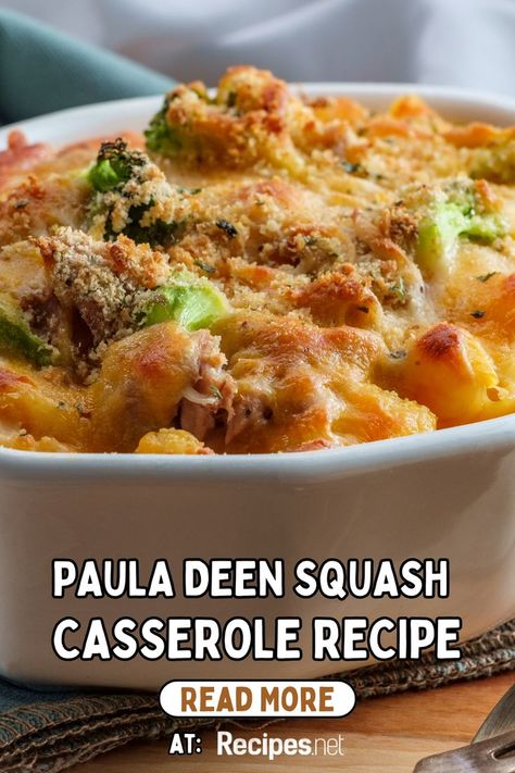 Squash Casserole Paula Deen, Paula Deen Squash Casserole, Paula Deen Broccoli Casserole, Paula Deen Bread Pudding, Paula Deen Meatloaf Recipes, Easy Squash Recipes, Savory Casserole, Father's Day Brunch, Butternut Squash Casserole