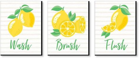 Big Dot of Happiness So Fresh - Lemon - Kids Bathroom Rules Wall Art - 7.5 x 10 inches - Set of 3 Signs - Wash, Brush, FlushSNSN Meditating Alien Garden Sculptures & Statues, Alien Resin Statue Ornament Yard Best Art Decor for Indoor Outdoor Home or Office Collectible Figurine Gift, Grey, Small (SNSN-cijia-1)Unoopler Andy Griffith Show Tin Metal Sign : Barney Fife Bloodhound 8X12 Lemon Bathroom, Kids Bathroom Wall, Kids Bathroom Wall Art, Kid Bathroom Decor, Bathroom Rules, Bathroom Themes, Lemon Decor, Wash Brush, So Fresh