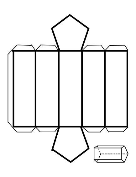 Cómo hacer un prisma con base pentagonal - 6 pasos Prisma Hexagonal, Geometry Activities, Printable Shapes, Paper Box Template, Woodworking Tools Workshop, Origami Paper Art, Fajardo, 3d Shapes, Shapes For Kids