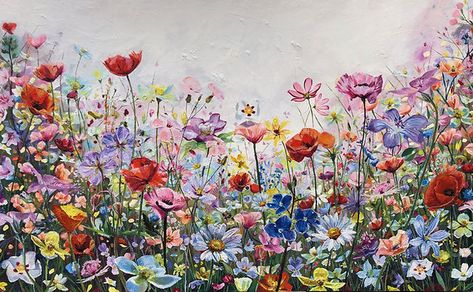 Meadows and Wildflowers| Paintings | Alice Masters Art Painting Ideas On Canvas Quotes, Queer Painting, Easy Canvas Drawings, Beginners Drawing Ideas, Diy Painting Canvas For Beginners, Abstract Painting Techniques Tutorials, Wall Art Painting Ideas, Couples Canvas Painting, Disney Wall Art