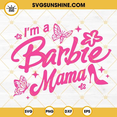 Barbie Svg, Barbie Silhouette, Barbie Party Decorations, 48 Birthday, Cardstock Crafts, Cricut Explore Projects, Barbie Sisters, Svg Ideas, Barbie Birthday Party