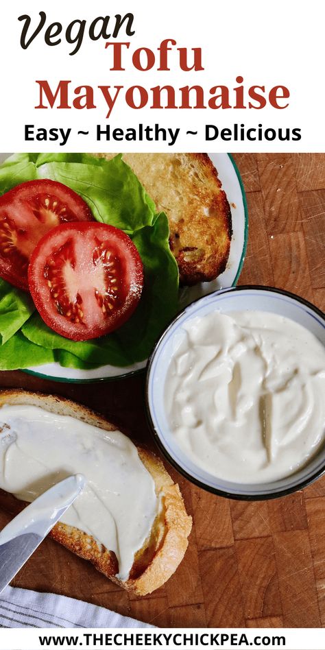 Vegan Tofu Mayonnaise is a smooth and versatile condiment you can keep in your fridge at all times. It’s made with simple ingredients, no nuts, and is even easy to make oil free! Vegan Mayonaise, Vegan Coleslaw, Oil Free Vegan Recipes, Creamy Salad Dressing, Mayonnaise Recipe, Vegan Tofu, Vegan Mayo, Keto Vegan, Vegan Mayonnaise