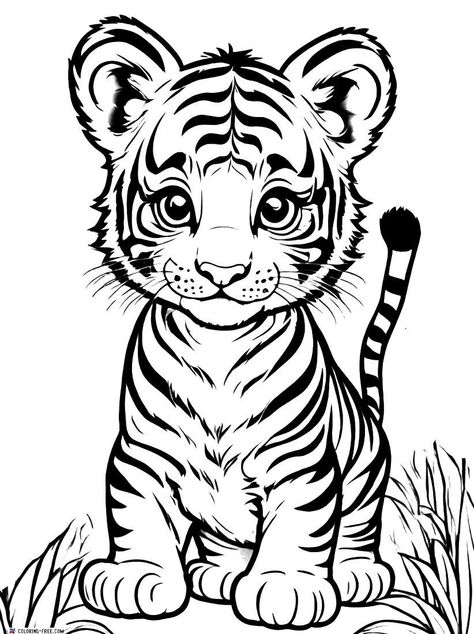 Tiger Coloring Pages (Free Printables) Tiger Coloring Pages, Tiger Coloring, Dover Publications Coloring, Minions Coloring Pages, Best Coloring Pages, Coloring Art, Drawing Color, Bird Coloring Pages, Fairy Coloring Pages