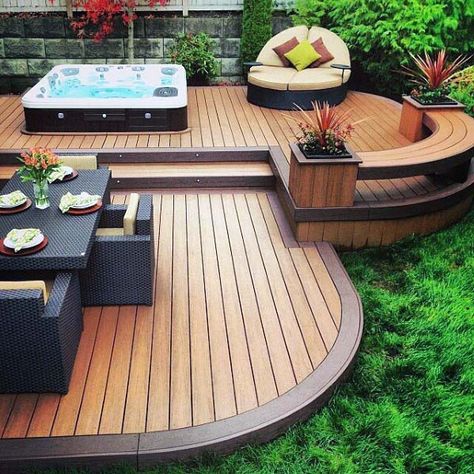 Deck Bench Ideas, Decking Patio, Small Backyard Decks, Deck Bench, Outdoor Living Deck, Design Outline, Deck Seating, Patio Deck Designs, Wooden Deck