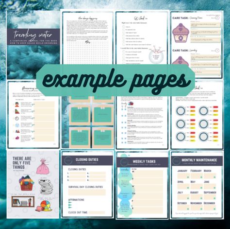 Digital Downloads — KC Davis Struggle Care, Kc Davis, Survival Day, Weekly Tasks, Declutter Checklist, Treading Water, Workbook Template, Home Management Binder, Cleaning Guide