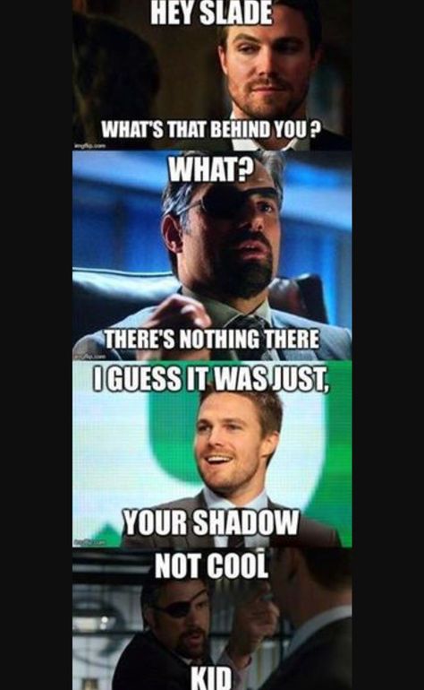 Green Arow, Men Humor, Arrow Funny, Arrow Dc, Arrow Memes, Slade Wilson, Flash Funny, Superhero Shows, Arrow (tv Show)