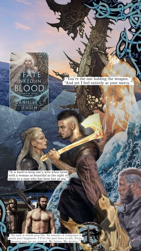 “You’re the one holding the weapon.” “And yet I feel entirely at your mercy.” A Fate Inked in Blood by Danielle L Jensen Bookish Nails, Bookish Collage, Fantasy Wolf Art, Fantasy Book Art, Dr Evans, Book Mood, Fantasy Wolf, Book Fan Art, Book Wallpaper