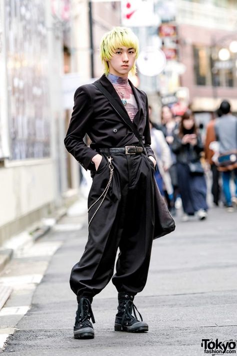 Japanese Goth, Goth Japanese Fashion, Harajuku Fashion Men, Japanese Street Fashion Men, Harajuku Men, Alt Outfits, Tokyo Street Style, Japanese Streetwear, Mens Casual Dress Outfits