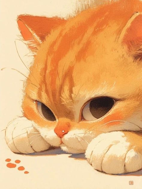 Digital Illustration. 48,140 inspirational designs, illustrations, and graphic elements from the world's best designers. Want more inspiration? Orange Cats Drawing, Orange Cat Illustration, Orange Cat Drawing, Kitty Illustration, Wallpaper Gatos, Dog Design Art, Cute Cat Drawing, Art Mignon, Best Designers