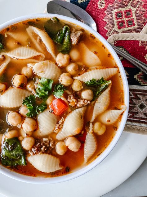 Armenian Style "Nounoug" Soup Armenian Food, Love Recipe, Armenian Recipes, Turkey Broth, Easy Soup, International Food, Stuffed Pasta Shells, Food Board, Easy Soups