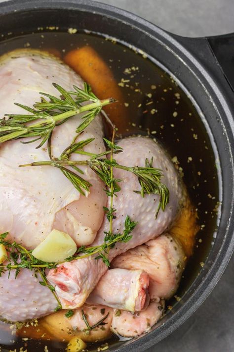 Quick Chicken Brine (How To Brine Chicken) - The Dinner Bite Roast Chicken Brine, Quick Chicken Brine, Simple Chicken Brine, Creamy Pasta Salad Recipe, Chicken Brine, Homemade Pasta Salad, Creamy Pasta Salads, Brine Chicken, Brine Recipe