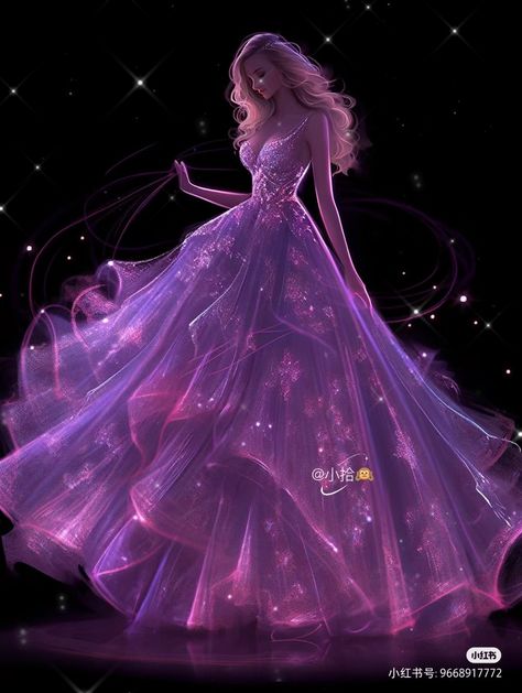 Fairy Gown, Wallpaper Iphone Love, Aesthetic Dress, Disney Princess Pictures, Beautiful Fairies, Fantasy Dress, Beautiful Fantasy Art, Purple Aesthetic, Kawaii Clothes