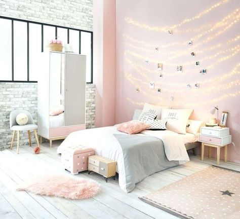 22 Cool Room Ideas for Teens Girls Bedroom Grey, Cool Teen Bedrooms, Best Bedroom Designs, Pink Bedroom For Girls, Teenage Room, Gold Bedroom, Girl Bedroom Designs, Teen Room Decor, Teenage Bedroom