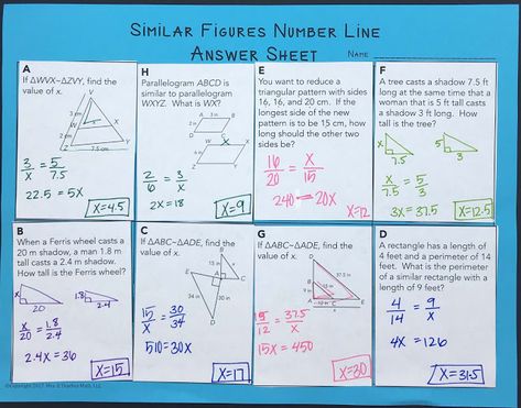 Similar Figures Cut and Paste Activity for Geometry Similar Figures, Notebook Page Ideas, High School Math Lesson Plans, Geometry Interactive Notebook, Functions Math, College Help, Mathematics Geometry, Free Math Resources, Teaching Geometry