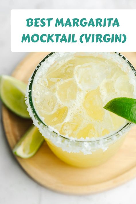 Margarita Mocktail Recipe, Non Alcoholic Margarita, Margarita Mocktail, Virgin Margarita, Fresh Margarita, Best Margarita, Traditional Margarita, Hot Drinks Recipes, Margarita On The Rocks