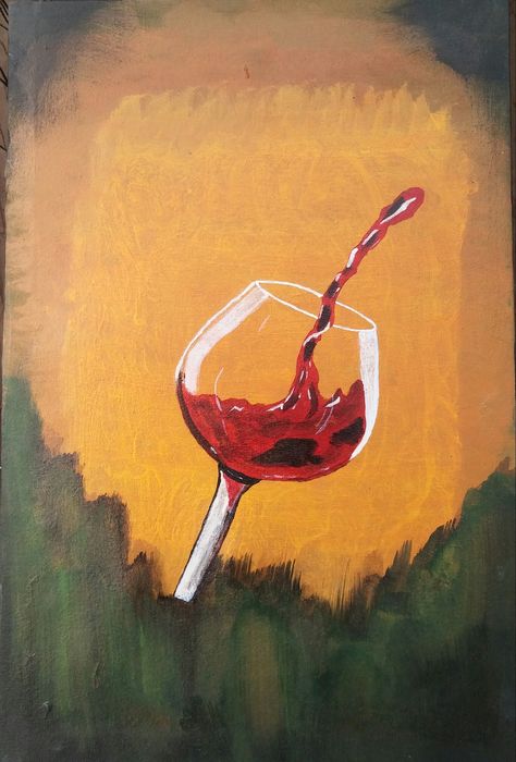 Acrylic Art of Vine Glass Vine Painting, Painted Glass, Acrylic Art, Glass Painting, Vines, Acrylic Painting, Glass, Quick Saves, Art