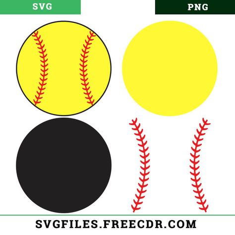 Softball Svg Free Softball Cricut, Softball Crafts Diy, Softball Party Decorations Diy, Softball Svg Free, Free Softball Printables, Softball Party Ideas, Softball Tags Printable Free, Softball Svg Files Free, Softball Svg Free Files For Cricut