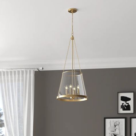 Willa Arlo Interiors Malvern 4 - Light Single Pendant & Reviews | Wayfair Serene Spaces, Kitchen Island Pendant Light, Kitchen Island Pendant, Kitchen Island Lighting Pendant, Transitional Pendant Lighting, Single Pendant Lighting, Home Additions, Glass Globe, Light Pendant