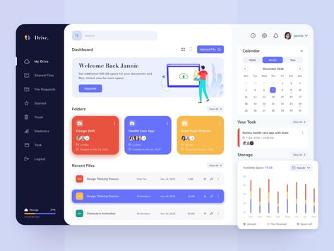 Drive- Storage Management Dashboard Concept by Bhavna Kashyap for Nickelfox on Dribbble Sitemap Design, การออกแบบ Ui Ux, Application Ui Design, Desain Ux, Ui Ux 디자인, Desain Ui, Dashboard Ui, Dashboard Template, Web Ui Design