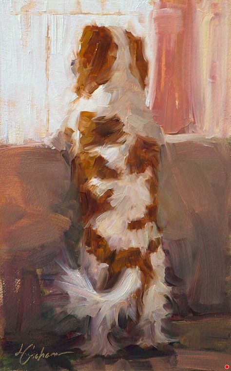 Artists Room, Paintings Of Dogs, Spaniel Art, Oil Painting Inspiration, 강아지 그림, Canine Art, Cute Paintings, Inspiration Painting, A Level Art