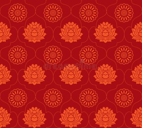 Red lotus seamless background. Red floral lotus seamless background inspired by , #Aff, #seamless, #background, #Red, #lotus, #floral #ad Indian Aesthetic Wallpaper, Asian Wallpaper, Indian Illustration, Red Lotus, Indian Patterns, Truck Art, Lotus Flowers, Indian Aesthetic, Pattern Images