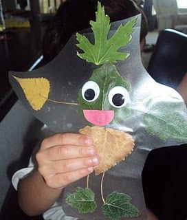 We made these in girl scouts this fall but added popsicle sticks to make them into puppets. The girls created characters out of legends about trees and used them as puppets to share the legend as part of their tree badge. Leaf People, Fall Preschool, Forest School, Classroom Crafts, Childrens Crafts, Nature Crafts, Autumn Activities, Preschool Art, Fete Halloween