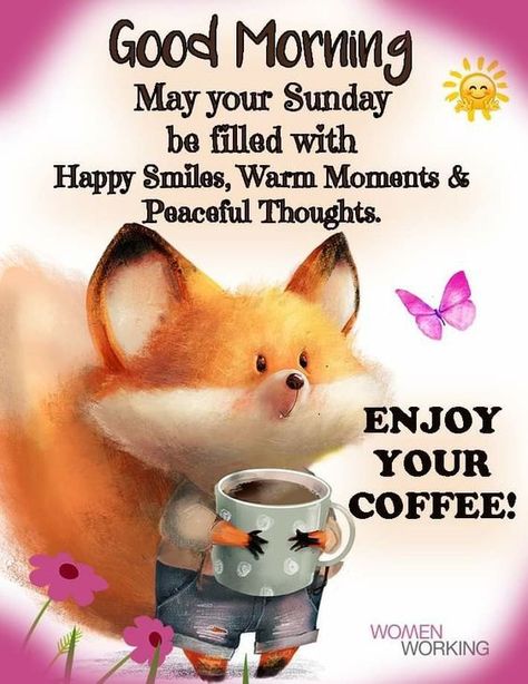 Enjoy your coffee! Good Morning. May your Sunday be filled with Happy Smiles, warm moments & peaceful thoughts Coffee Good Morning, Good Morning Happy Weekend, Peaceful Thoughts, Happy Sunday Morning, The Group Chat, Sunday Morning Quotes, Sunday Wishes, Sunday Coffee, Enjoy Your Coffee