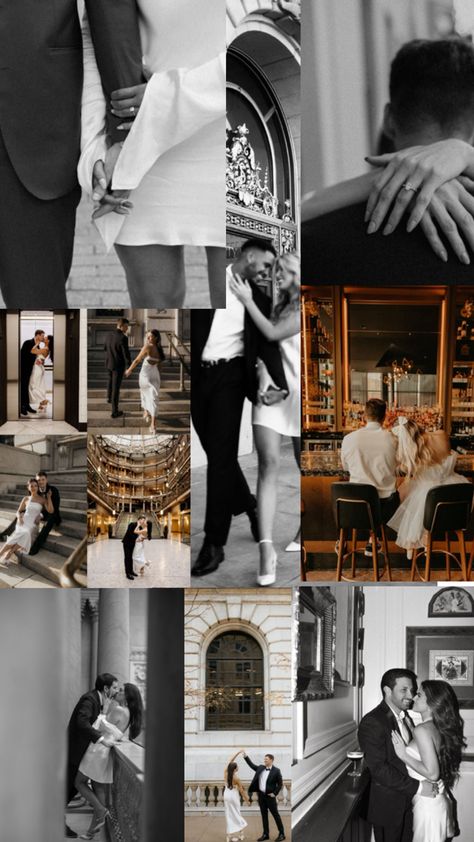 Blue Suit Engagement Photos, 007 Engagement Photos, Christmas Card Ideas Picture Couple, James Bond Engagement Photos, Dressy Couples Photoshoot, Black And White Engagement Photos Classy, Engagement Photos Theme, Engagement Photo Themes, Glam Engagement Photos