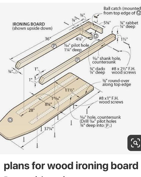 Fold Down Ironing Board, Rustic Buffet Table, Antique Ironing Boards, Wood Ironing Boards, Tv Stand Plans, Wooden Ironing Board, Wall Mounted Ironing Board, Chest Woodworking Plans, Rustic Buffet