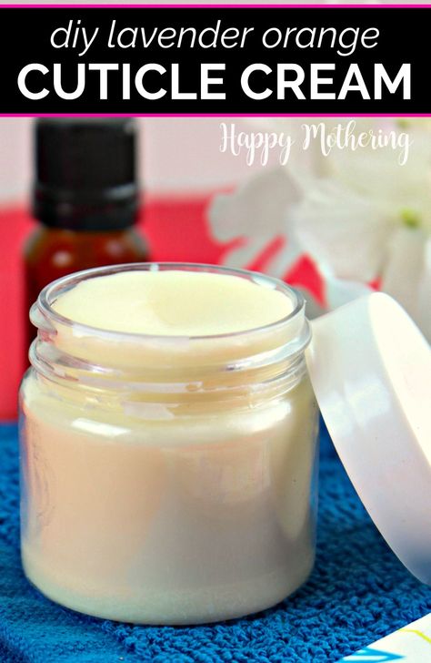 Learn how to make this natural DIY Cuticle Cream. It will leave your nails feeling divine while the orange and lavender essential oils provide a relaxing aromatherapy experience. Cuticle Cream, Lavender Orange, Diy Kosmetik, Cuticle Care, Nail Care Tips, Natural Diy, Orange Essential Oil, Beauty Recipe, Diy Skin Care