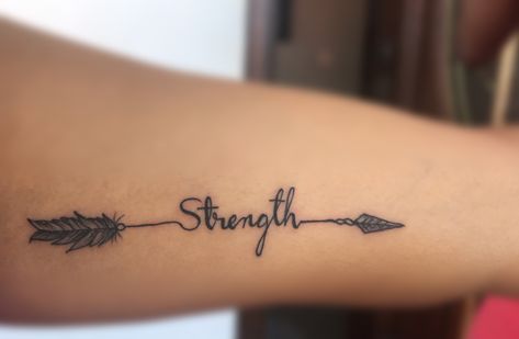 Strength Arrow Tattoo, Feminine Strength Tattoo, Arrow Tattoo Arm, Tattoos Strength, Stay Strong Tattoo, Jewelry Tattoo Designs, Cute Foot Tattoos, Mexico Tattoo, Om Tattoo Design