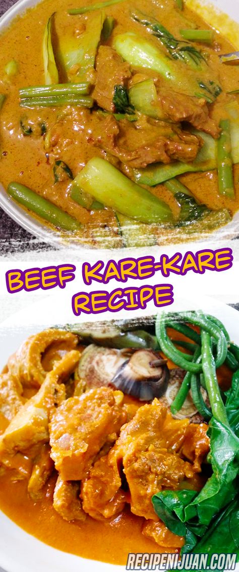 Beef Kare Kare Recipe Filipino Food, Easy Kare Kare Recipe, Kate Kare Recipe, Pinoy Recipes Philippines, Karekare Recipe Filipino Food, Kare Kare Recipe Philippines, Beef Kare Kare Recipe, Best Kare Kare Recipe, Filipino Curry