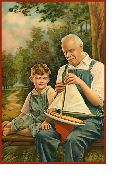 https://flic.kr/p/6ERuZv | Show Me How Grandpa | ~Vintage image~I miss my grandfather very much. I wish he would have lived to see my sons. I Miss My Grandfather, Vintage Calendar, My Sons, Family Art, Grandma And Grandpa, Norman Rockwell, Grandparents Day, Press Release, Vintage Images