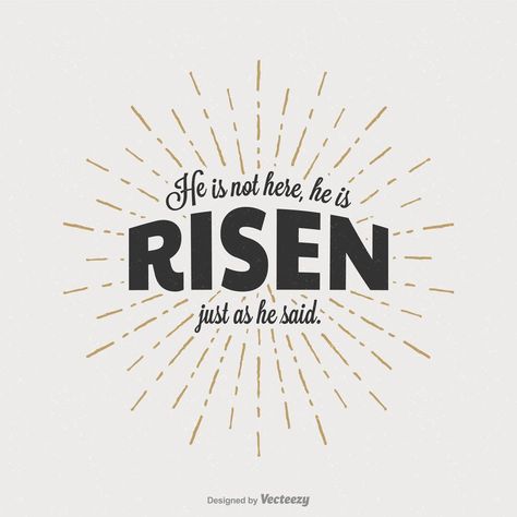 He Is Risen Typography Vector He Is Risen Background, He Is Risen Art, Church Signage, Sunday Ideas, Easter Things, Stage Ideas, Easter Graphics, Verse Cards, Gospel Quotes