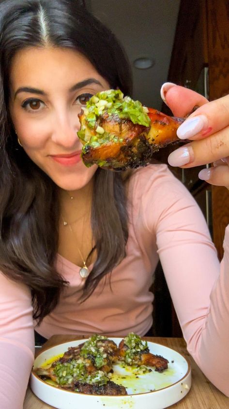 Chimichurri Wings, Dinner Appetizers Easy, Marinated Wings, Fresh Olives, Wings Recipe, Dinner Appetizers, Wing Recipes, Healthy Gluten Free, Food Poster