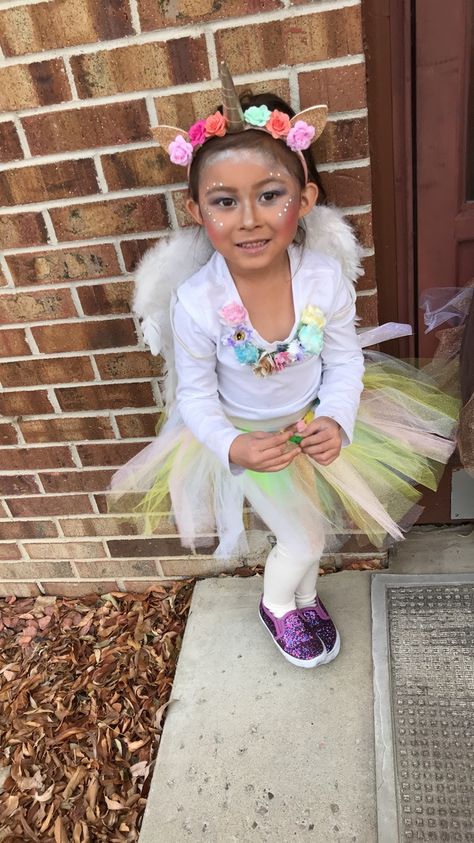 Toddler girl sparkly Unicorn makeup Toddler Fairy Makeup, Fairy Makeup Halloween Kids, Toddler Unicorn Makeup, Unicorn Costume Makeup Kids, Kids Unicorn Makeup Halloween, Unicorn Makeup Kids Easy, Fairy Makeup Kids, Kids Unicorn Makeup, Unicorn Makeup Kids