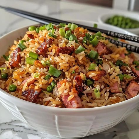 Spam Fried Rice Fried Rice Recipe Spam, Spam Fried Rice Recipe Easy, Rice And Spam Recipes, Fried Rice Spam, Spam And Rice, Spam Fried Rice Recipe, Hawaii Recipes, Spam Fried Rice, Ham Fried Rice