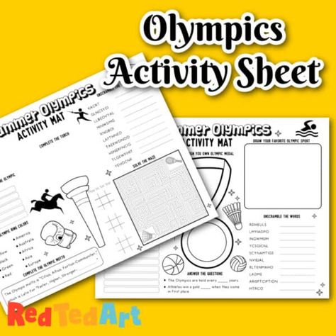 Olympic Bingo Free Printables, Back To School Olympic Theme, Summer Olympics Activities For Kids, Olympic Printables Free, Olympics For Kids, Olympic Printables, Summer Olympics Crafts, Family Olympics, Olympic Activities