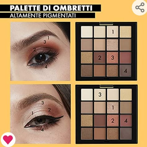 Nyx Eyeshadow Palette Tutorial, Nyx Eyeshadow Palette Looks, Nyx Warm Neutrals Palette Looks, Nyx Ultimate Shadow Palette Look, Nyx Palette, Nyx Eyeshadow Palette, Eyeshadow Designs, Nyx Eyeshadow, Revolution Eyeshadow