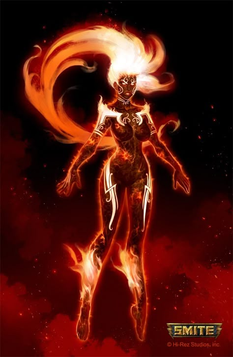 Sol SMITE by Scebiqu on DeviantArt Female Fire Elemental, Sol Smite, Smite Art, Monster Armor, Eye Markings, Armor Clothes, Elemental Spirits, Fire Genasi, Norse Pantheon