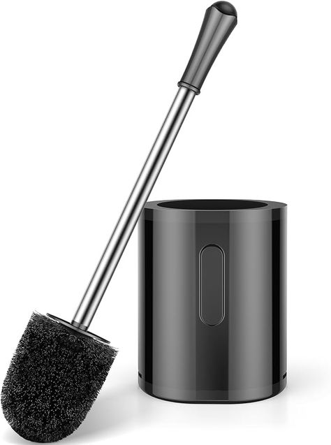 Amazon.com: AONEZ Compact Toilet Brush & Holder, Stainless Steel Handle, Space Saving for Storage, Deep Cleaning, Drip-Proof, Easy to Assemble, Nylon Bristles, White & Grey : Home & Kitchen Hidden Toilet, Toilet Bowl Brush, Toilet Brush Holder, Toilet Brushes And Holders, Plungers, Toilet Cleaner, Toilet Accessories, Toilet Bowl, Toilet Brush