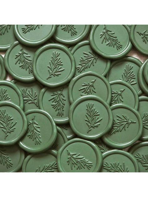 30/50 Pcs Rosemary Pattern Self-Adhesive Wax Seal Stickers For Gifts Wedding Invitation Envelope SealingI discovered amazing products on SHEIN.com, come check them out! Christmas Rosemary, Green Stickers, Wedding Invitation Envelope, Wax Seal Stickers, Sealing Wax Sticks, Stickers Wedding, Wax Art, Invitation Envelope, Seal Sticker