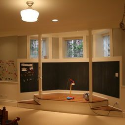 It appears to be a mini-stage for the home! Cute. Kids Stage Design, Playroom Stage, Kids Stage, Basement Playroom, Girls Playroom, Kids Basement, Performance Stage, Playroom Design, Ideas Pictures