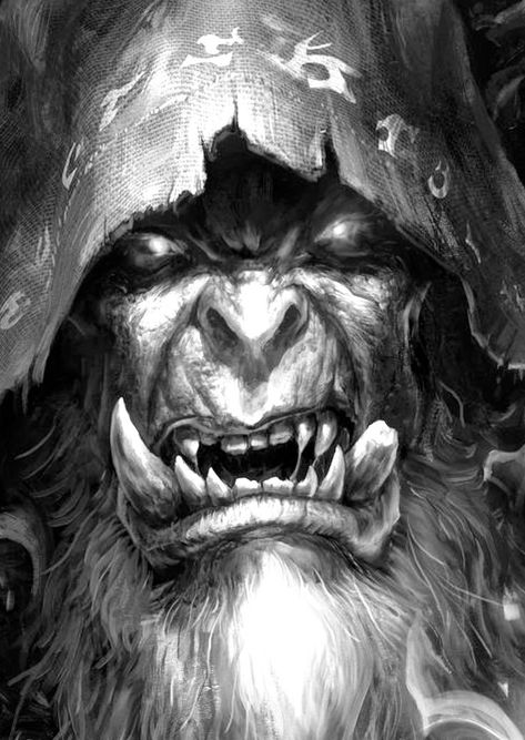 Warcraft Tattoo, Warcraft Orc, D Tattoo, Horror Tattoo, Amazing Art Painting, World Of Warcraft, Tattoo Sketches, Amazing Art, New Art